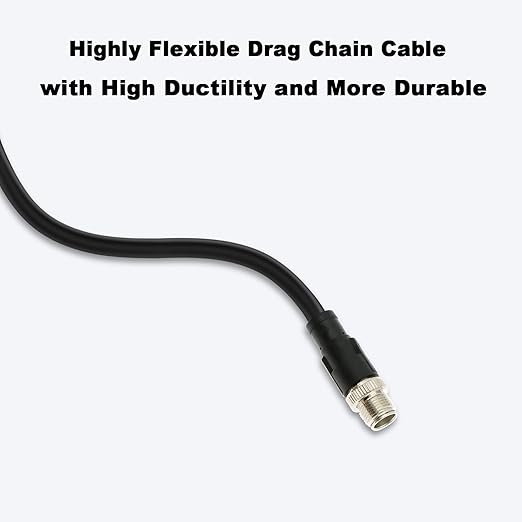 Alvin's Cables Ethernet Cable for Cognex in Sight 8200 8400 Series CCB-84901-2001-05 M12 8 Position X Code to RJ45 16.4ft/5M