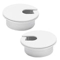 2 Pcs Desk Grommet 2" / 50 mm, Desk Cord Hole Cover, Cable Grommet ABS Plastic, Desk Hole Grommet for Home & Office Pc, Detachable Cable Cord Organizer-White