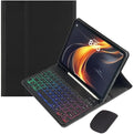 Rainbow Backlit Keyboard Case for iPad 9th / 8th / 7th Generation 10.2"/iPad Pro 10.5"/iPad Air 3rd Gen with Mouse and Backlight Detachable Bluetooth Keyboard Cover,Black