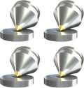 4Pcs Speaker Spikes Floor Protectors Shockproof Speaker Isolation Spikes with Base Pad for Speaker,Subwoofer,Amplifier,Turntable,Recorder CD DAC with 3m Adhesive (Silver)