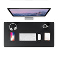PU Leather Desk Pad Protector Gaming Mouse Pad Non Slip Desk Mat for Keyboard and Mouse Waterproof Desk Writing Pad for Office and Home Desk Accessories(Black, 31.5 * 15.7)