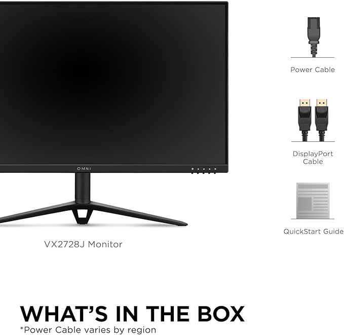 ViewSonic VX2728J-2K 27 Inch Gaming Monitor 1440p 180hz 0.5ms IPS w/FreeSync Premium, Advanced Ergonomics, HDMI, and DisplayPort
