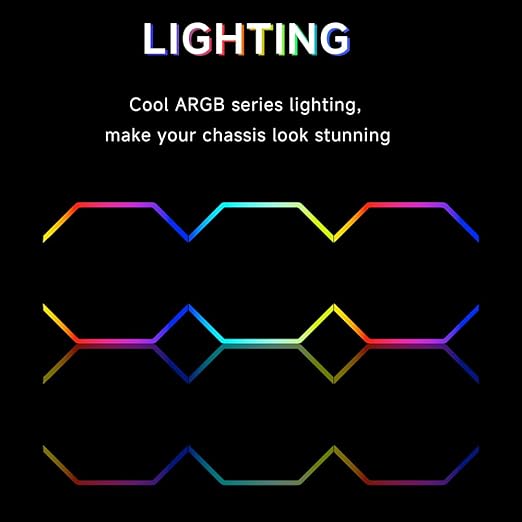Jungle Leopard Galaxy 120mm PC Case Fan, ARGB and PWM Cooling Fans PC, Axle Core Double Ring CD Pattern Module Computer Fans, Daisy-Chain 5V RGB Fan (White 3 Pack)