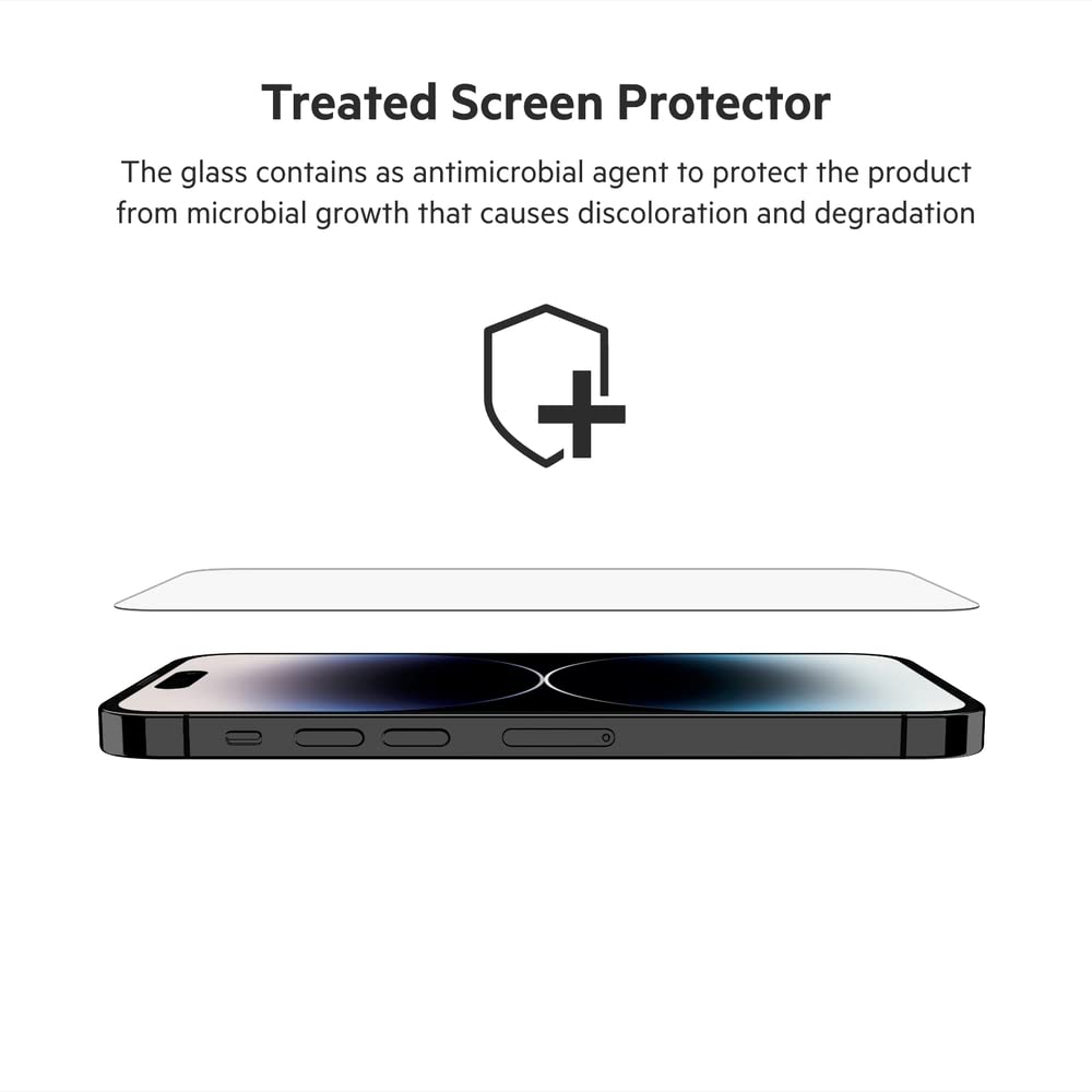 Belkin Tempered Glass 9H Scratch-Resistant Screen Protector iPhone 14 Pro
