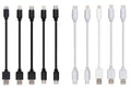 JuSoFU 10-Pack Multi Short USB Cables & TypeC-C Cables for Charging Stations Compatible/w iPhone17,16,15, iPhone14-5/ iPads/iPad mini/iPad Pros/Samsung Moblies & Tablets/Pixel & Nexus/HTC/Sony(Black)
