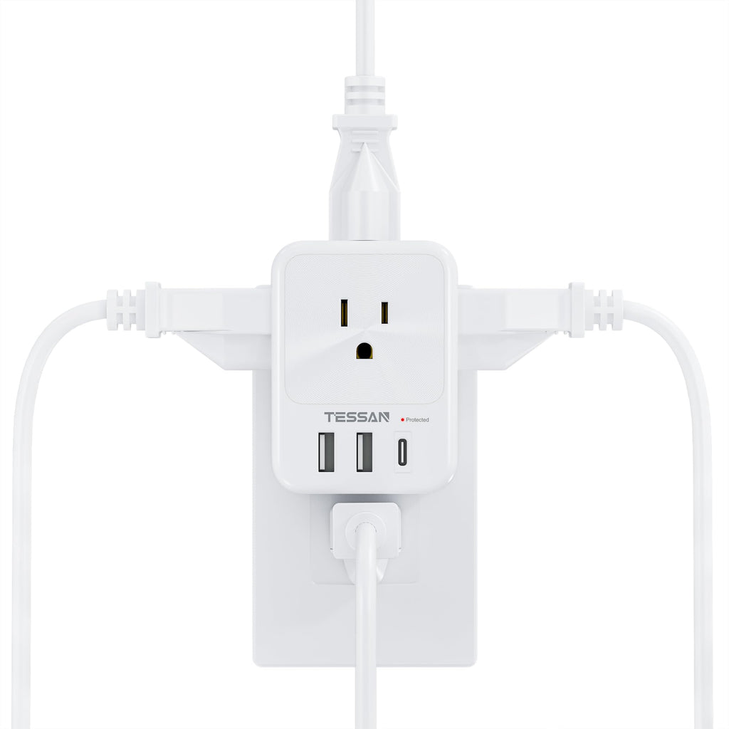 TESSAN Surge Protector Wall Outlet Extender, Multi Plug Outlet Splitter