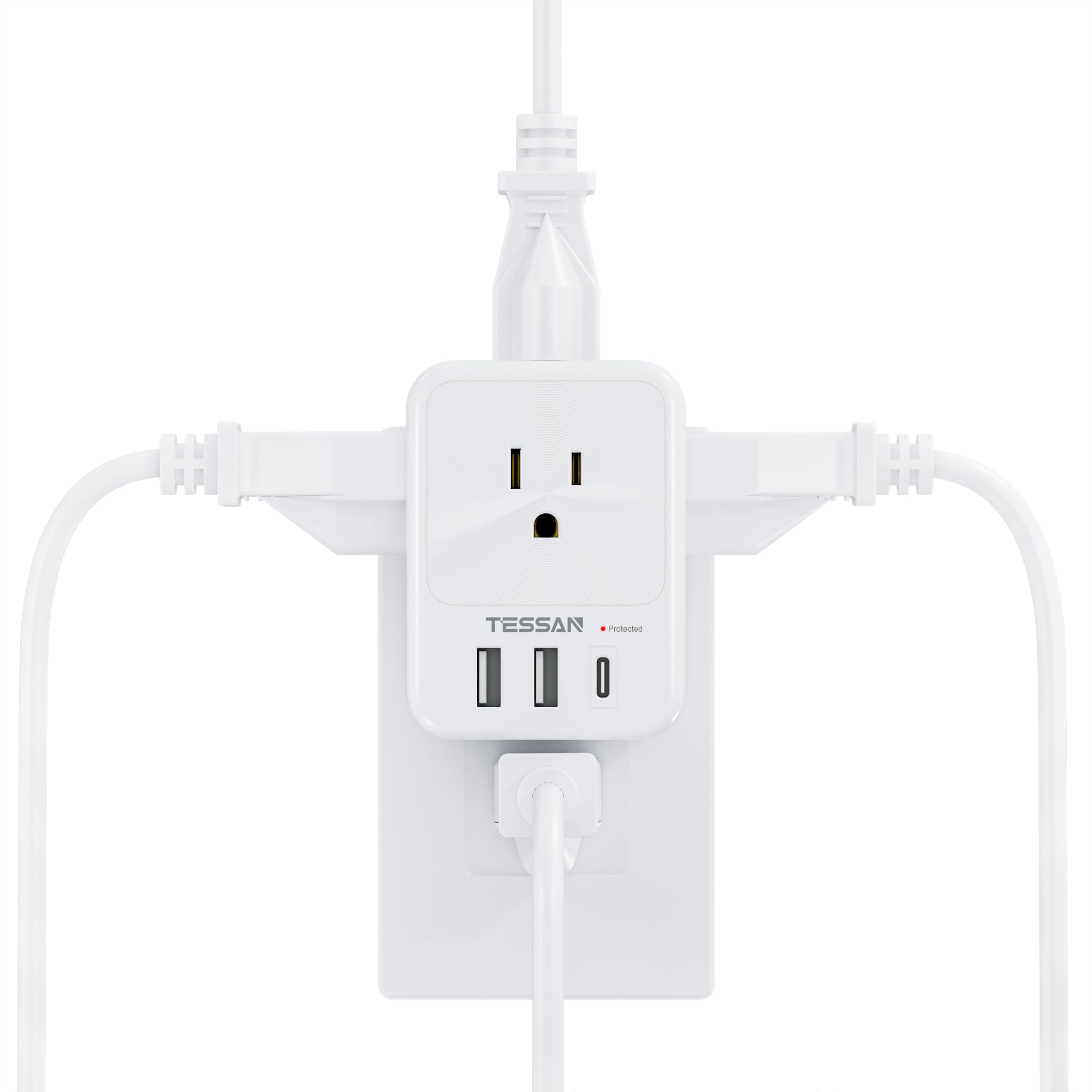 TESSAN Surge Protector Wall Outlet Extender, Multi Plug Outlet Splitter