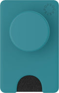 PopSockets Phone Wallet with Expanding Phone Grip, Phone Card Holder, Solid PopWallet - Sea Green