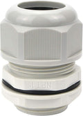 XHF 5 Pcs 1" IP68 Strain Relief Nylon Cord Grip Waterproof NPT Cable Glands Adjustable UL Listed and RoHS Compliant (Grey)