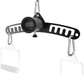 Double to Single Adaptor Plate for Cable Pulley Machines Durable Solid Stainless Steel with 3 Carabiners Suitable for Dual Cable Machines LAT Pulldown, Shoulder & Biceps Exercises