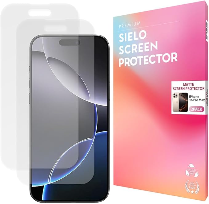 SIELO 2 Pack Matte Screen Protector iPhone 14 promax, 9H Hardness Shatterproof & Paperfeel PET Film, Anti-Glare & Anti-Fingerprint Case Friendly Paperlike Screen Protector Film for iPhone Pro Max.