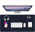 PU Leather Desk Pad Protector Gaming Mouse Pad Non Slip Desk Mat for Keyboard and Mouse Waterproof Desk Writing Pad for Office and Home Desk Accessories(Dark Blue, 23.6 * 11.8)