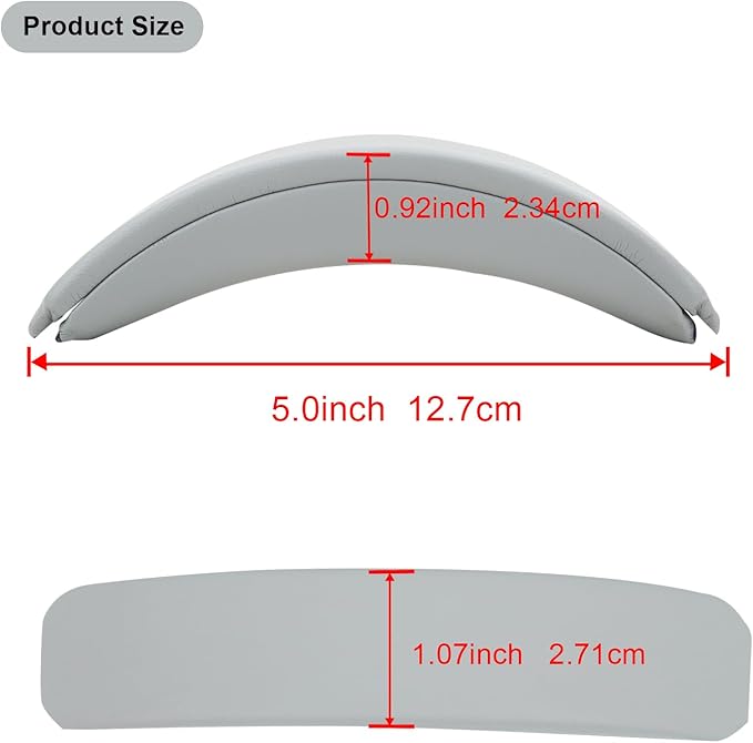 Replacement Headband Pad Kit for Bose QuietComfort 45 (QC45) QC35 QC35 II Headphones (Light Gray)