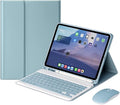 AnMengXinLing Keyboard Case for iPad mini 7th(A17 Pro) 2024/Mini 6th Generation with Mouse,Case for iPad mini7/mini6 with Detachable Wireless Bluetooth Keyboard Pencil Holder Slim Smart Cover, Blue