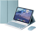 AnMengXinLing Keyboard Case for iPad Air 11 inch (M3 2025/M2 2024) with Mouse, Case for iPad Air 5th/4th Gen with Keyboard Cover with Pencil Holder, Blue