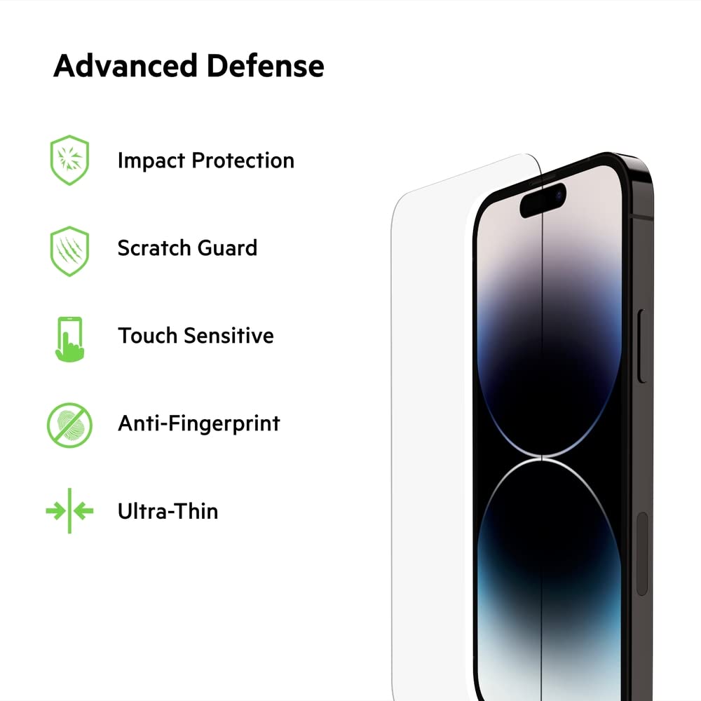 Belkin Tempered Glass 9H Scratch-Resistant Screen Protector iPhone 14 Pro