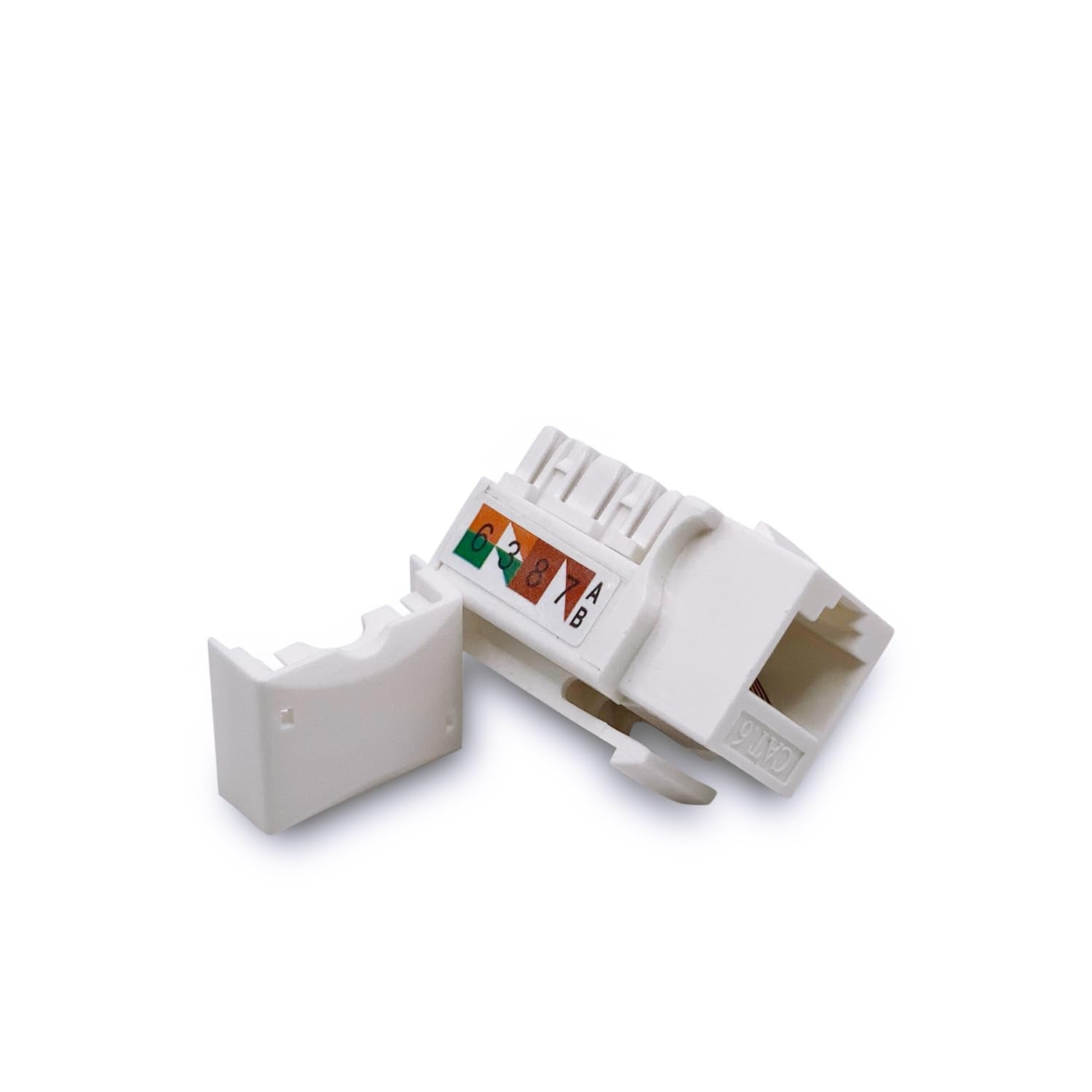 Verbex (10-Pack) Cat6 Keystone Jack - [UL Listed] - Ethernet Wall Jack - Wall Cat6 - Cat6 Network Coupler - Keystone Jack - Cat5/5e/6 Compatible - Cat6 Network Coupler