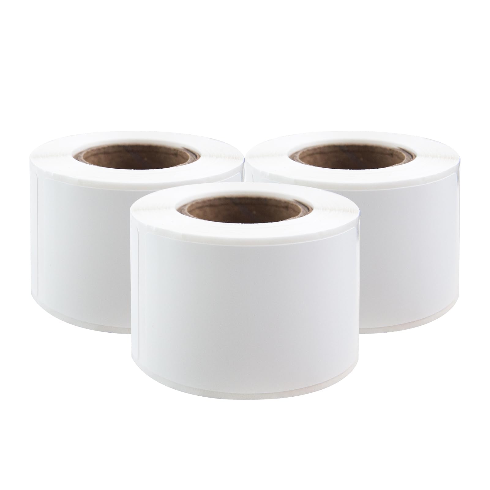 PUQU 30x50mm Direct Thermal Sticker Labels, Self-Adhesive All-Purpose Label Maker Tape, Compatible with AQ Series Label Printer, Refills Standard Laminated Office Labeling, 3 Rolls, 450 Labels