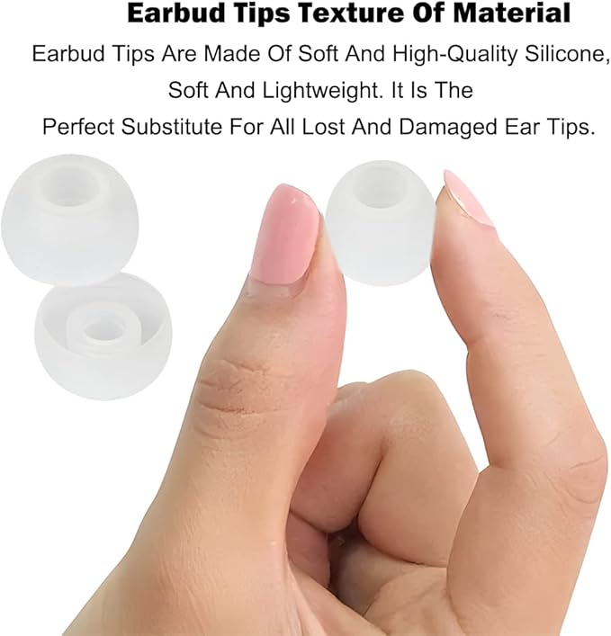 9 Pairs White Earbud Tips,Replacement Headphone Covers, Soft Rubber Tips Compatible with Powerbeats 2/3 LG Samsung Earbuds