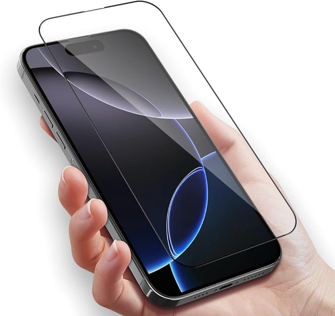 2 pack Full 9H+ 12FT Military Grade Glass Screen Protector for iPhone 15 Pro + 2 pack Camera Lens Protector with easy Installation Frame Case Friendly Shatterproof Tempered Glass 9H+ Hardness HD Clear Anti-Scratch Glass Full Edge Coverage (6.1) 15Pro
