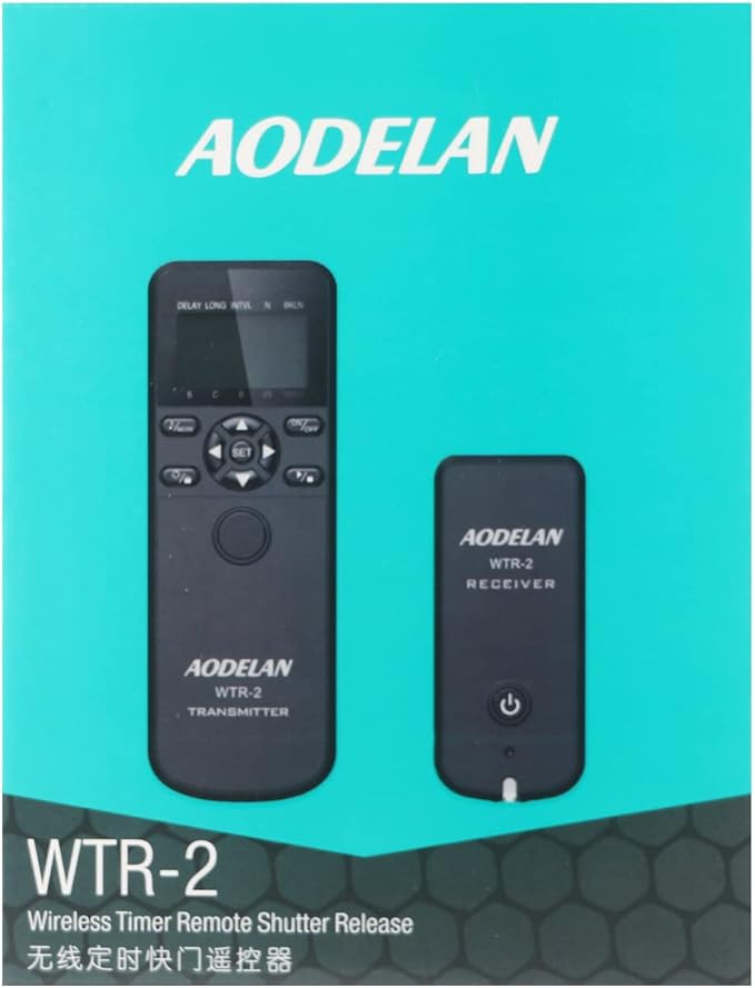AODELAN Camera Wireless Shutter Release Timer Remote Control for Canon EOS R, RP, Rebel SL2, 250D, 750D, 90D, 80D, 77D, M6 Mark II, 5D Mark IV; Fujifilm X-T3, X-T100; for Olympus OM-D E-M1 Mark II