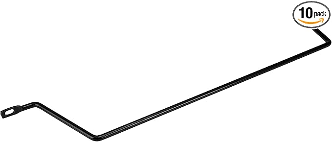 StarTech.com Horizontal Lacing Bar (10 Pack) w/ 4 inch Offset at 75 Degrees- Server Rack Cable Management - 19" Network Rack-Mount Cord Organizer Bars, TAA (CMLB104)