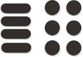 Universal Webcam Covers - Privacy Protection Accessory, No Residue Application, Safe Screen Closure - Dots and Bars, 20 Pieces - Black