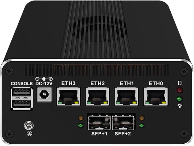 CWWK Intel Alder Lake N100(4C/4T Up to 3.4GHz)/N305(8C/8T Up to 3.8GHz) Dual SFP+10GbE Mini PC|4xIntel I226-V 2.5GbE |DDR5 Memory|PCI-E x4|HDMI+DP+Type-C (10 Gigabit N100, 16G RAM 256G SSD)