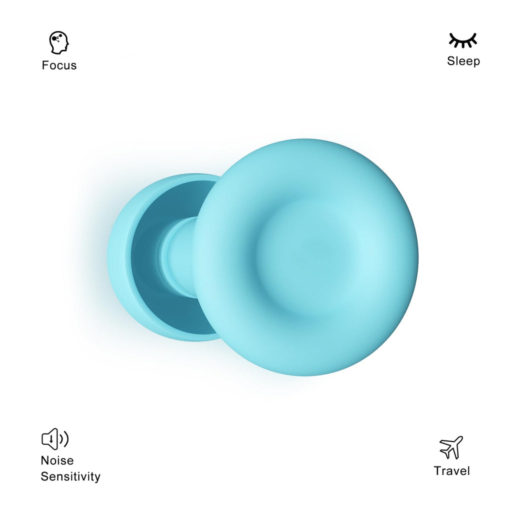 Ear Plugs for Sleeping Noise Reduction Reuseable, Concerts, Focus, Travel, Work, High Fidelity – 7 Pairs Eartips – Flexible Soft – Touch – NRR of 24 and 27 dB Noise Cancelling (Blue)
