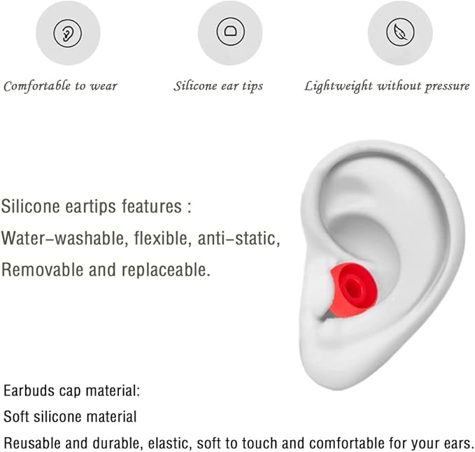 Silicone Earbud Replacement Tips Earbuds Eargels Earpads Compatible with Powerbeats 1/2/3 Wireless Beats by Dre Headphones,4 Pairs Earbud Tips