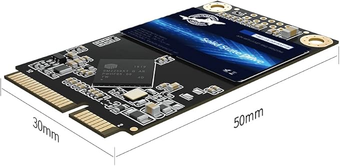 Dogfish mSATA SSD 1TB 3D NAND TLC SATA III 6 Gb/s, mSATA (30x50.9mm) Internal Solid State Drive - Compatible with Desktop PC Laptop - (MSATA 1TB)