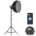 GVM 80W Photo Studio Lighting Kit, LED Video Light with Bowen Mount 23.6" Softbox, Tripod Stand, Continuous Output Daylight 5600K Lights for Photography