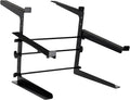 Rockville Rock2d2 Adjustable Dual Shelf DJ Controller Midi Keyboard Laptop Stand