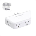 TROND Outlet Extender Surge Protector - Multi Plug Wall Outlet with 4 Grounded Sockets, 3 Way Angled Plug Adapter, 900J, Electrical Wall Splitter for Home Office Travel Dorm Room, White