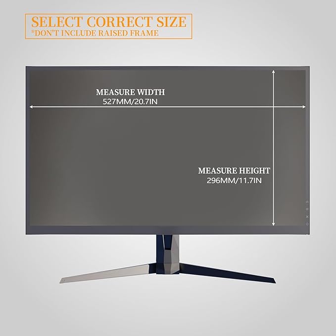 [2 Pack] Easges 23.8 Inch Computer Privacy Screen Filter for 16:9 Aspect Ratio, Eye Protection, Anti-Glare, Anti-Blue Light Computer Monitor Privacy Filter, Removable Anti-Scratch 23.8" Protector Film