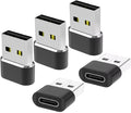 USB C to USB Adaptor 5 Pack,USB to USB C Adapter,Type C Male to A Female Charger Converter Kit Connectors for Laptops, Phones, Tablets, Computers, Electronics