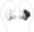 BASN in-Ear Monitors, Bmaster Triple Driver HiFi Stereo Noise-Isolating with Enhanced Bass for Musicians Stage/Audio Recording(PRO White/Black)