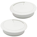 Desk Grommet 3-1/8" (80 mm), Desk Cord Hole Cover, White 2 Pcs