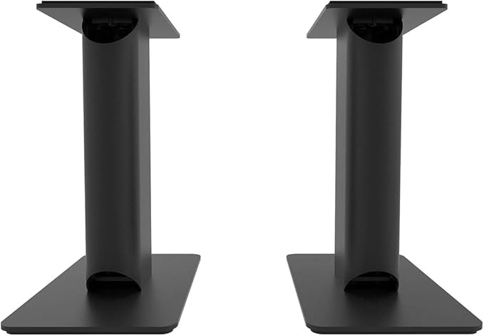 Kanto YU6 Powered Bookshelf Speakers with Bluetooth (Matte Black) with SP9 Desktop Stands (Black)