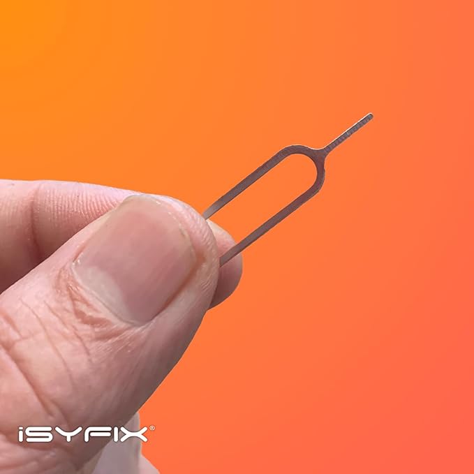 Sim Card Tray Pin Eject Removal Tool Needle Opener Ejector 10X Pack by iSYFIX for All iPhone, Apple iPad, HTC, Samsung Galaxy, and Most Smartphone Brands