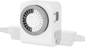 BN-LINK Outlet Timer with 2 Grounded Outlets, Mechanical Light Timer for Electrical Outlet Indoor, 24-Hour 3-Prong for Lamp,Indoor Lighting,Fan and Christmas Light (1 Pack-3Prong(Dual Outlet))
