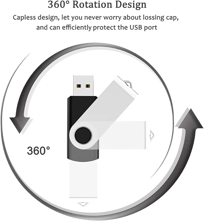 USB Flash Drive 32GB 50 Pack, Bulk USB 2.0 Flash Drives Thumb Drive Swivel Memory Stick Jump Drive Pen Drive,32 gig 50 Pieces