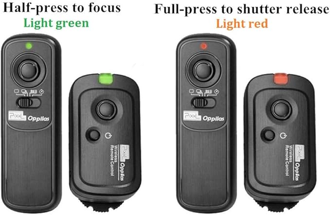 Pixel 2.4G Wireless Remote Control DC2 Remote Shutter Release Compatible with Nikon MC-DC2 Z7 Z7II Z6 Z6II Z5 D5600 D3300 D5000 D5100 D5200 D5300 D90 D7000 D7100 D7200 D7500 D780 D610 D750 P7700 P7800