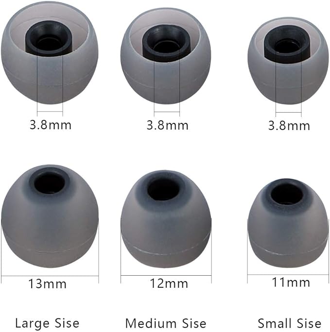 Silicone Earbud Tips Replacement Earbuds Cap Eartips Tips Eargels 9 Pairs S M L
