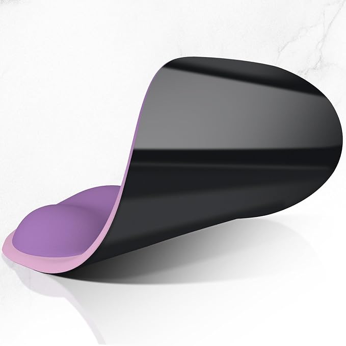 ITNRSIIET Ergonomic Mouse Pad, Cushioned Gel Wrist Rest, Non-Slip Base, Smooth Surface, Cute Multi-Color, 9.5 x 8.2 in, Purple Pink Gradient