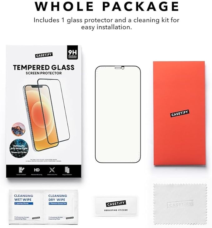 CASETiFY Impact Anti-Blue Light Screen Protector [Tempered Glass] for iPhone 14 Pro