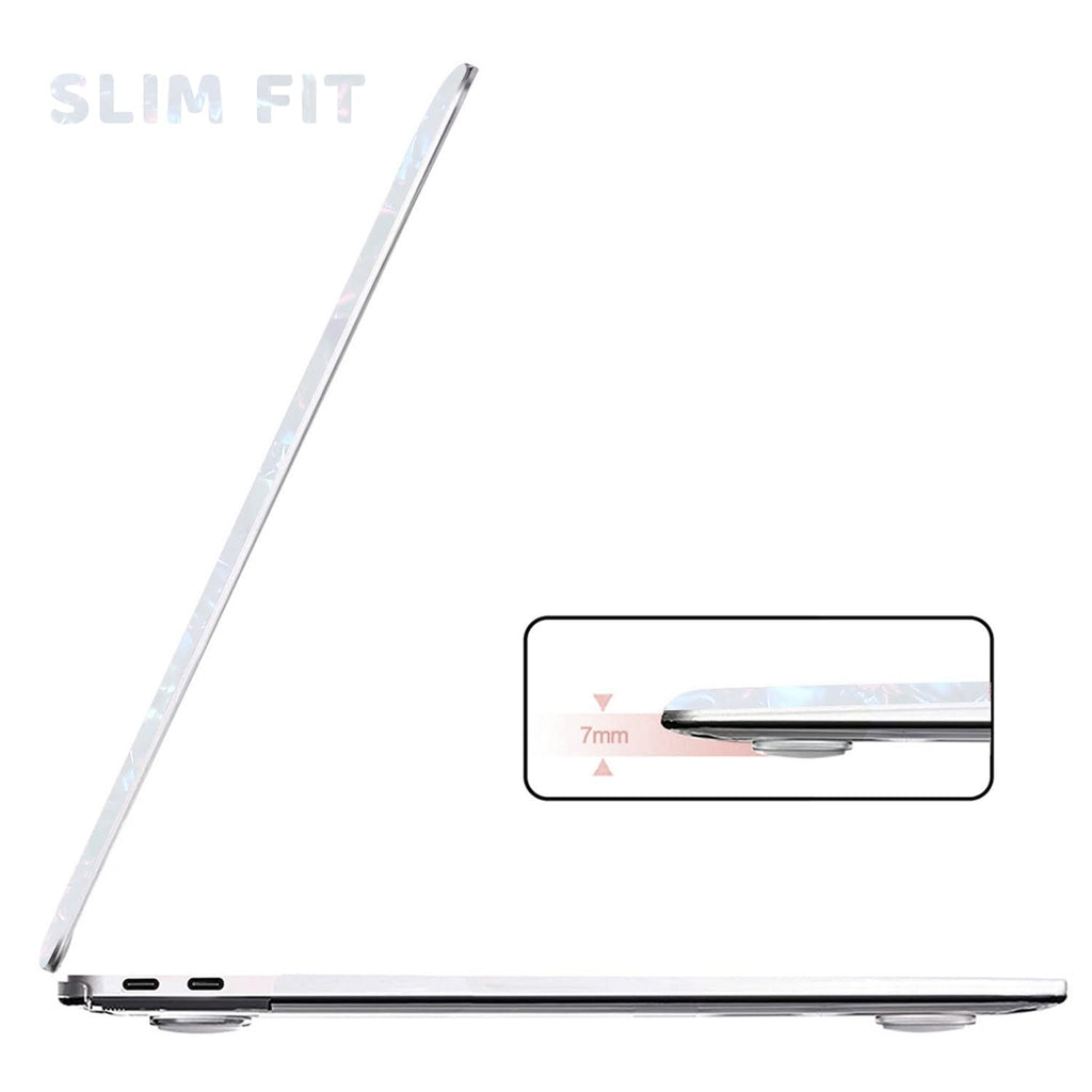 Anban for MacBook Pro 13 inch Case M2 M1 2025 2024 2023-2016, Shiny Pearl