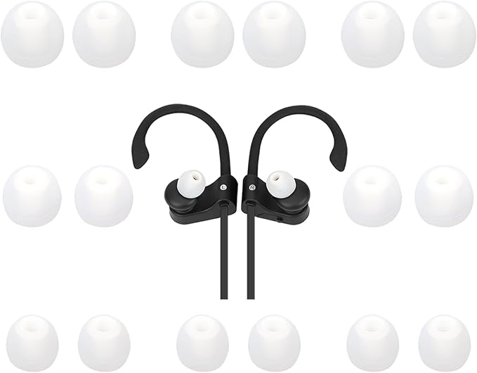 Earbud Replacement Tips Silicone Earbud Tips Fit Most in-Ear Earbuds(Inner Hole 3.8mm -5.1mm) Headphone Ear Bud Covers 9 Pairs S M L