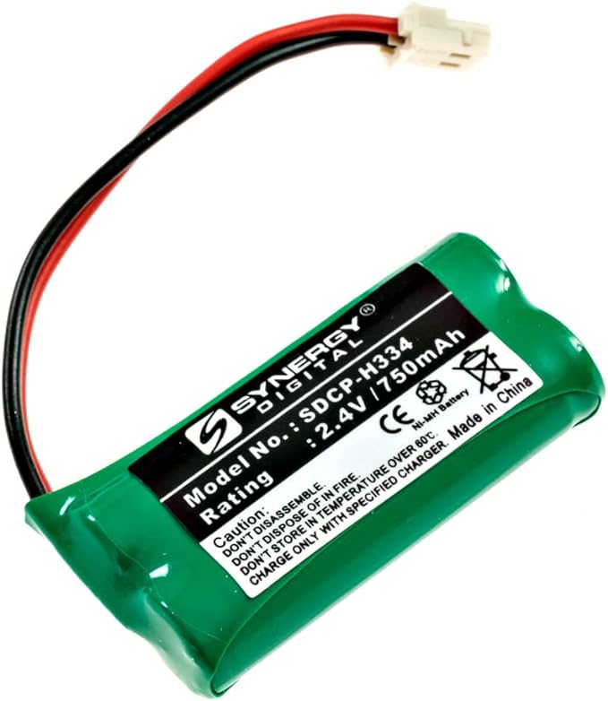 Synergy Digital Cordless Phone Batteries, Compatiblewith Att EL52303 Cordless Phone, (Ni-MH, 2.4V, 750 mAh) Ultra Hi-Capacity, Combo-Pack Includes: 3 x SDCP-H334 Batteries