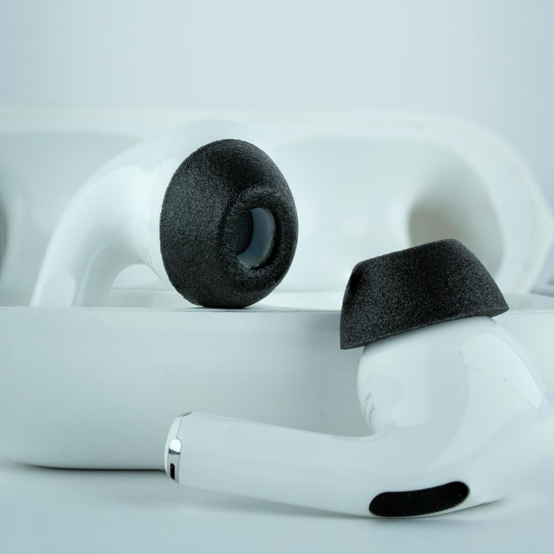 Comply TrueGrip MAX Premium Memory Foam Replacement Ear Tips, Black (Large)